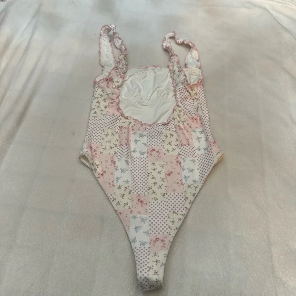 New! Frankie's Bikinis x Sydney Sweeney Verona Patchwork One Piece 51532